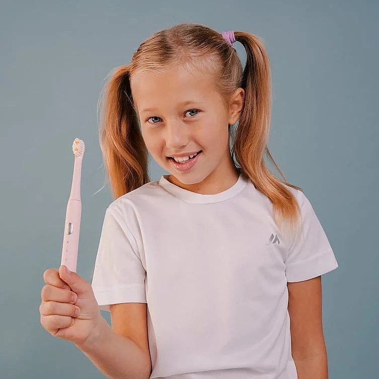 Elektrische Schallzahnbürste für Kinder rosa - Smiley Light Kids  — Bild N7