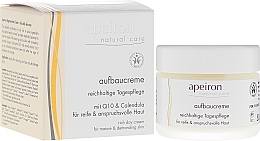 Reichhaltige Aufbaucreme für den Tag mit Q10 und Ringelblume für reife und anspruchsvolle Haut - Apeiron Regenerating Day Cream — Bild N1