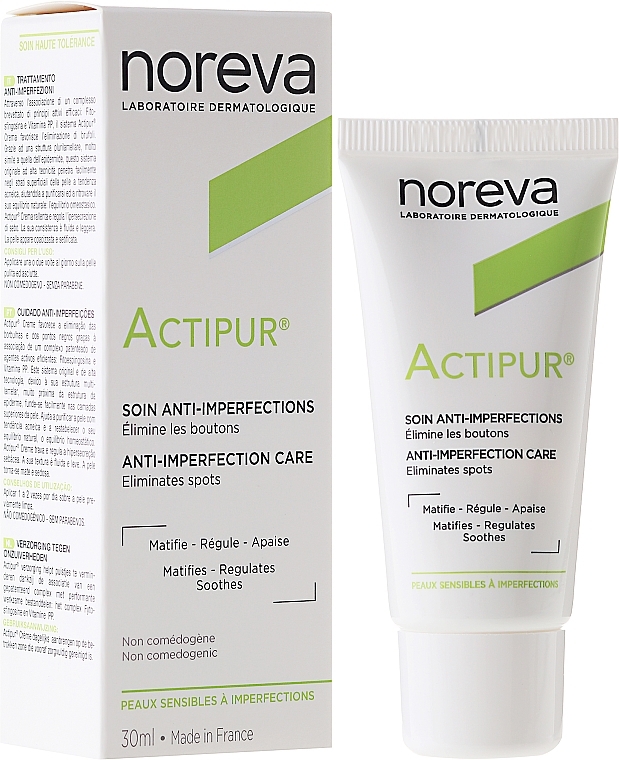 Mattierende Tagescreme gegen Hautunreinheiten - Noreva Actipur Anti-Imperfections Matifying Cream — Bild N1