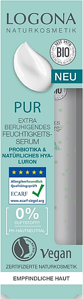 Beruhigendes Gesichtsserum mit Probiotika - Logona Pur Extra-Soothing Moisture Serum — Bild N2