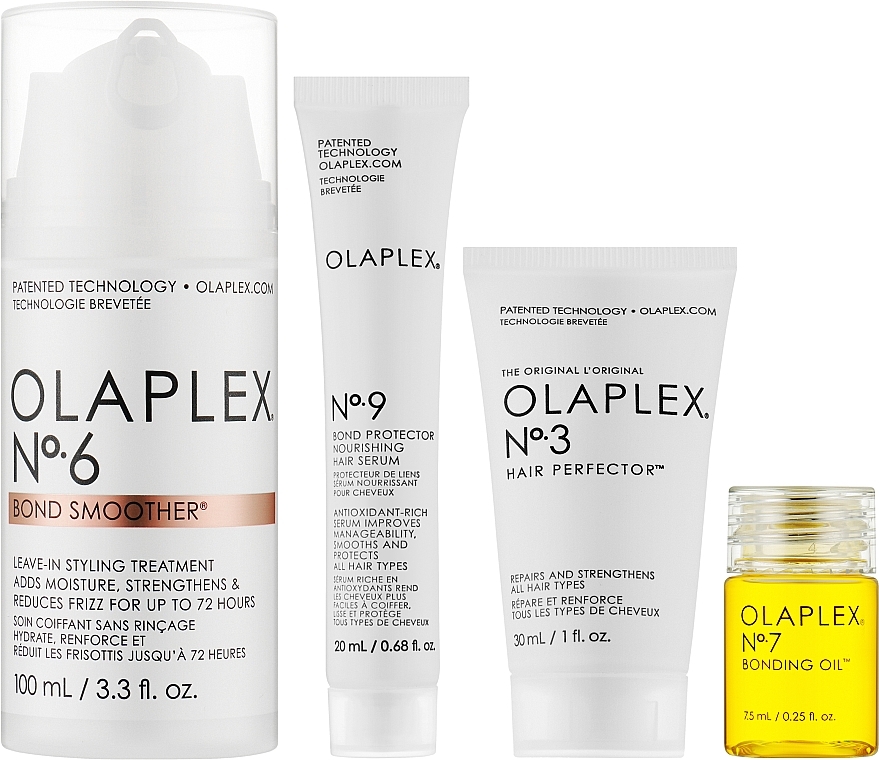 Set - Olaplex Smooth Your Style Hair Kit (h/elixir/30ml + h/ser/20ml + h/cr/100ml + h/oil/7.5ml) — Bild N2