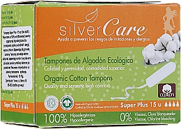 Düfte, Parfümerie und Kosmetik Tampons aus Bio-Baumwolle Super Plus 15 St. - Masmi Silver Care