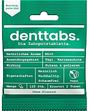Düfte, Parfümerie und Kosmetik Zahnreinigungstabletten Minze ohne Fluor - Denttabs Teeth Cleaning Tablets Mint Fluoride Free