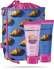 Düfte, Parfümerie und Kosmetik Körperpflegeset - Pupa Breakfast Lovers Croissant/Cappuccino Kit 3 (Duschmilch 200ml + Duschmilch 200ml + Kosmetiktasche)