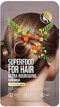 Düfte, Parfümerie und Kosmetik Pflegende Haarmaske mit Olivenextrakt - Superfood For Skin Hair Mask With Olive Cloth