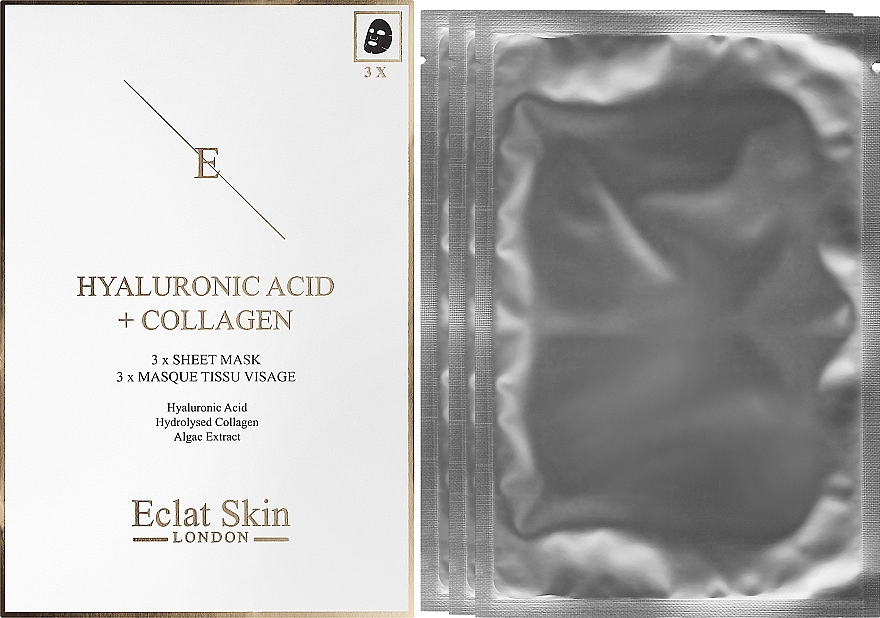 Gesichtspflegeset - Eclat Skin London (Tuchmaske 3 St. + Augenpatches 5x2 St.) — Bild N1