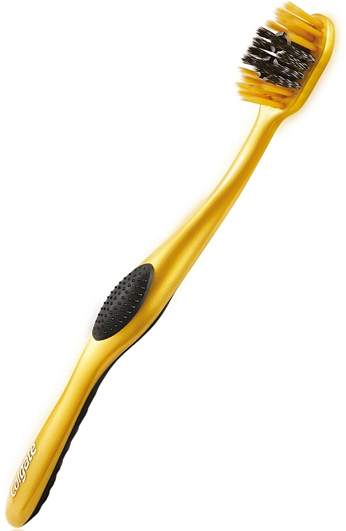 Zahnbürste weich 360° Charcoal Gold golden-schwarz - Colgate 360 Charcoal Gold Soft Toothbrush — Bild N2