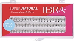 Düfte, Parfümerie und Kosmetik Wimpernbüschel C, 0.07, 8 mm - Ibra 10D Flares Eyelash Super Natural C 8 mm