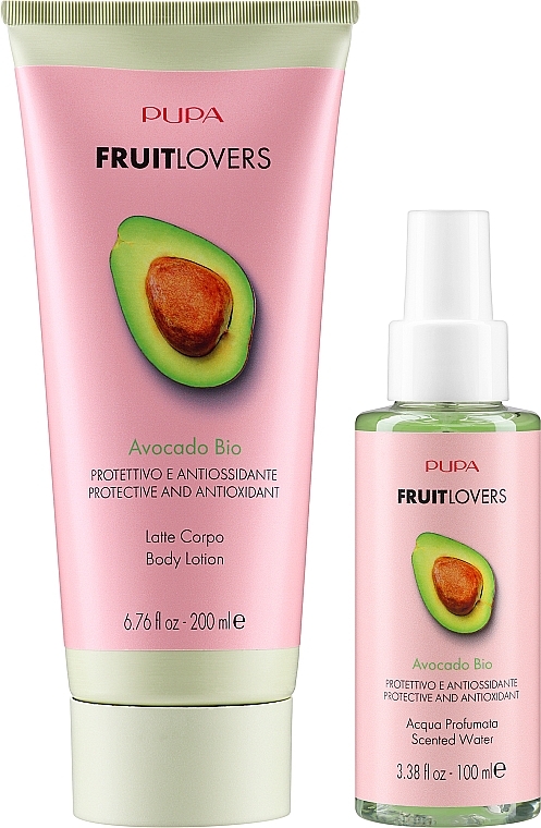 Körperpflegeset - Pupa Fruit Lovers Avocado (Duschmilch 200ml + Körperspray 100ml + Box) — Bild N2