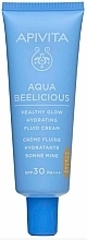 Tonisierendes Creme-Fluid für das Gesicht - Apivita Aqua Beelicious Healthy Glow Hydrating Tinted Fluid Cream SPF30 — Bild N1