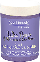 Düfte, Parfümerie und Kosmetik 2in1 Peeling-Gesichtsgel mit Macadamiaöl und Aloe Vera - Fergio Bellaro Novel Beauty Ultra Power Face Cleancer & Scrub