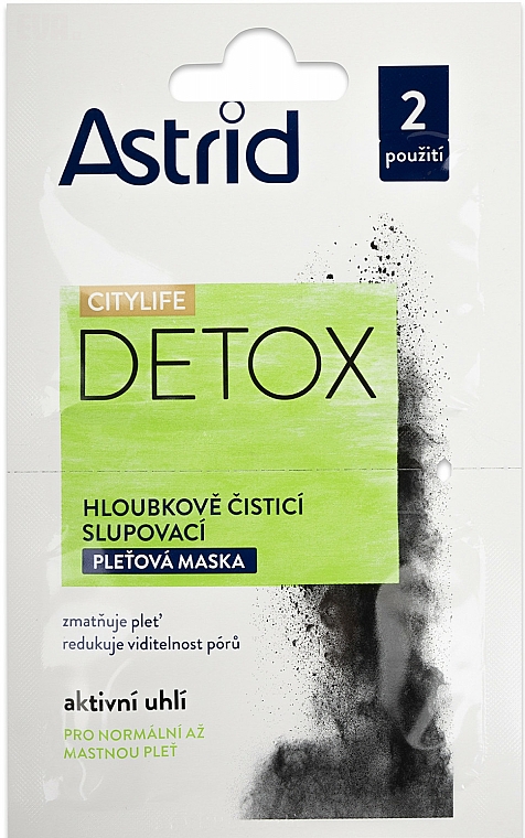 Gesichtsmaske zur Entgiftung mit Aktivkohle - Astrid Citylife Detox — Bild N1