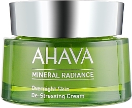 GESCHENK! Mineralische Nachtcreme für das Gesicht - Ahava Mineral Radiance Overnight De-Stressing Cream (Probe)  — Bild N1