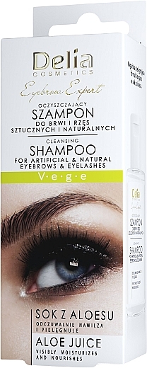 Shampoo für natürliche und künstliche Augenbrauen und Wimpern - Delia Eyebrow Expert Cleansing Shampoo For Artifial & Natural Eyebrows & Eyelashes  — Bild N2