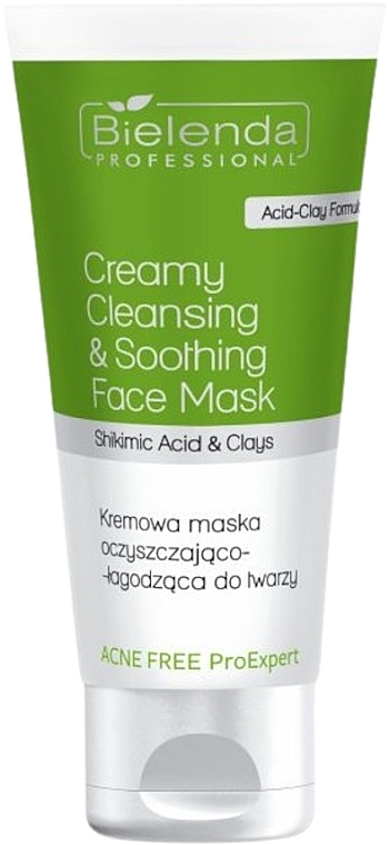 Creme-Maske für das Gesicht - Bielenda Professional Acne Free Pro Expert Creamy Cleansing And Soothing Face Mask  — Bild N1