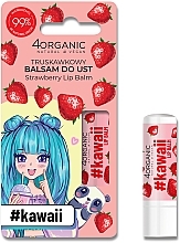 Düfte, Parfümerie und Kosmetik Lippenbalsam Erdbeere - 4Organic #Kawaii Strawberry Lip Balm