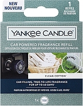 Düfte, Parfümerie und Kosmetik Auto-Lufterfrischer Baumwolle - Yankee Candle Clean Cotton Car Powered Fragrance Diffuser Refill (Refill)