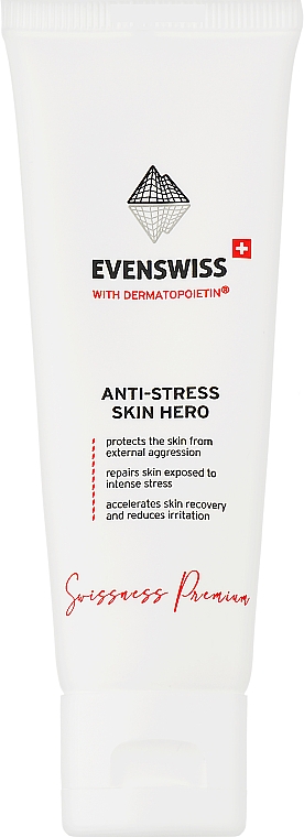 Anti-Stress-Gesichtscreme mit Hyaluronsäure und Vitamin E - Evenswiss Anti-Stress Skin Hero — Bild N1