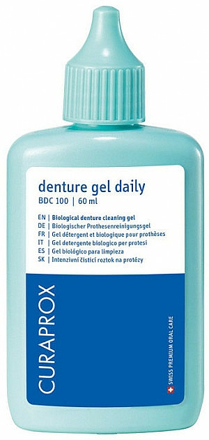Biologisches Prothesenreinigungsgel für täglichen Gebrauch - Curaprox BDC 100 Denture Gel Daily — Bild N1
