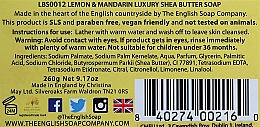 Luxoriöse Seife mit Sheabutter und Zitronen- und Mandarinenduft - The English Soap Company Lemon and Mandarin Gift Soap — Bild N2