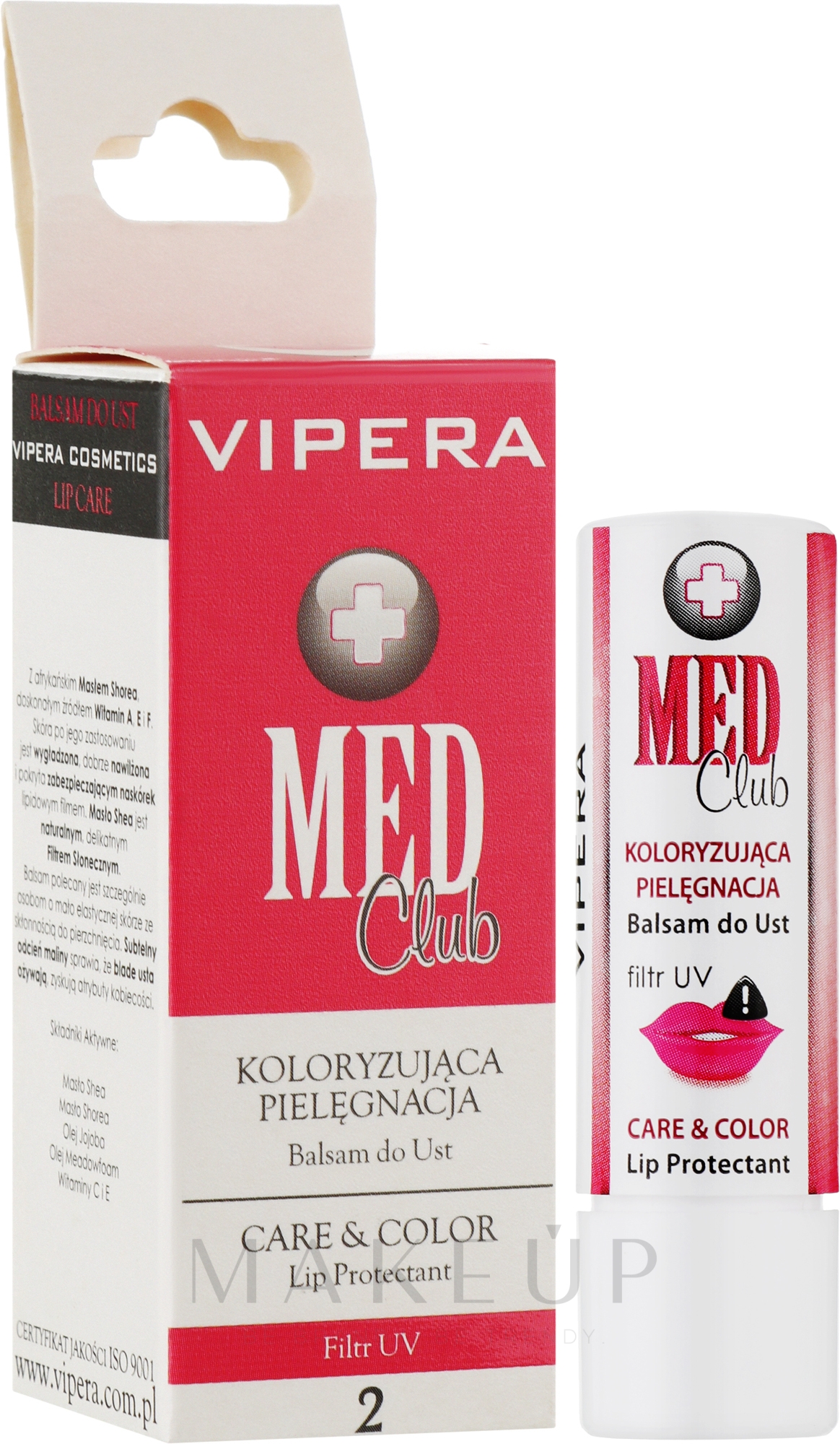 Lippenbalsam Pflege und Farbe - Vipera Med Club No 2 — Bild 4 g