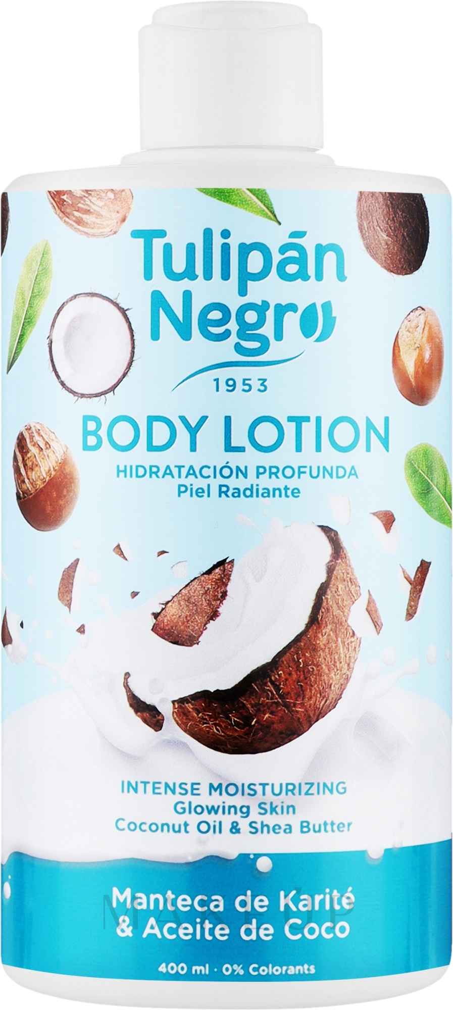 Körperlotion Sheabutter und Kokosöl - Tulipan Negro Shea Butter & Coconut Oil Body Lotion — Bild 400 ml