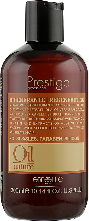 Regenerierendes Shampoo mit Arganöl und Keratin - Erreelle Italia Prestige Oil Nature Regenereting Shampoo — Bild N1