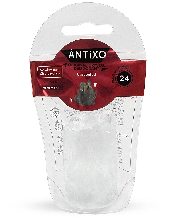 Parfümfreies mineralisches Deodorant für Frauen - Antixo Crystal Deodorant Unscented For Woman — Bild N2
