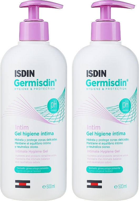 Intimpflegeset - Isdin Germisdin Intim Intimate Hygiene Gel Duo (Intimpflegegel 2x500ml)  — Bild N2