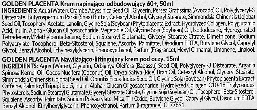 Set - Bielenda Golden Placenta 60+ (eye/cor/15ml + cr/50ml) — Bild N3
