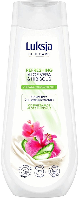 Duschgel - Luksja Silk Care Refreshing Aloe Vera & Hibiscus Creamy Shower Gel — Bild N1