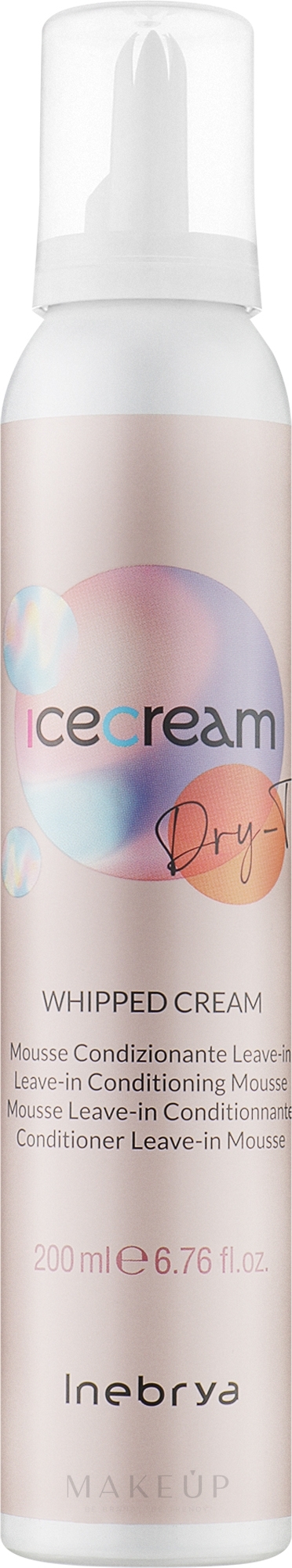 Leave-in-Mousse-Haarspülung - Inebrya Ice Cream Dry-T Whipped Cream  — Bild 200 ml
