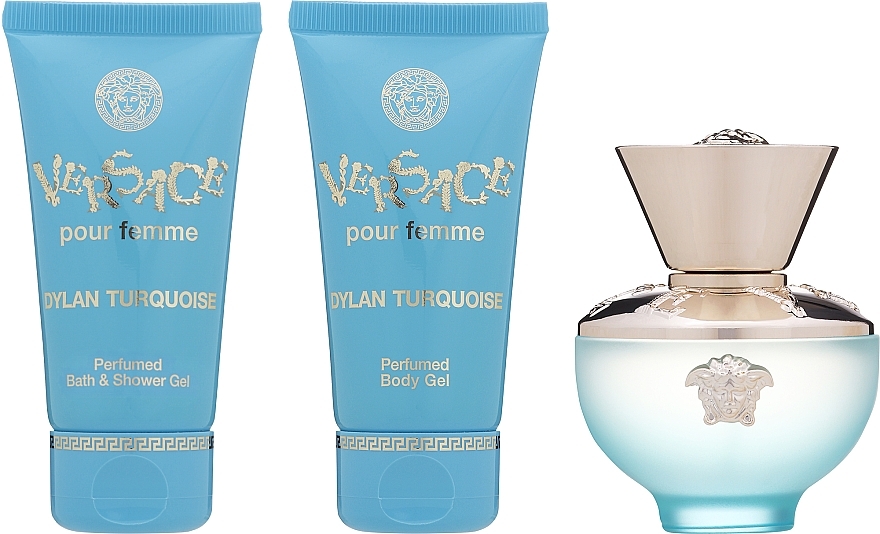 Versace Dylan Turquoise pour Femme - Duftset (Eau de Toilette 50ml + Körpergel 50ml + Duschgel 50ml) — Bild N2