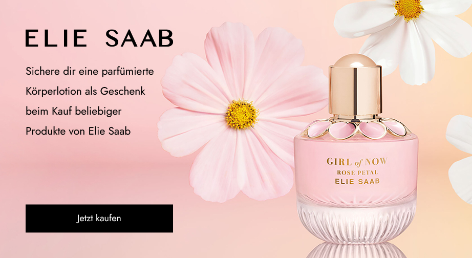 Beim Kauf beliebiger Produkte von Elie Saab erhältst du eine parfümierte Körperlotion Elixir (75 ml) geschenkt