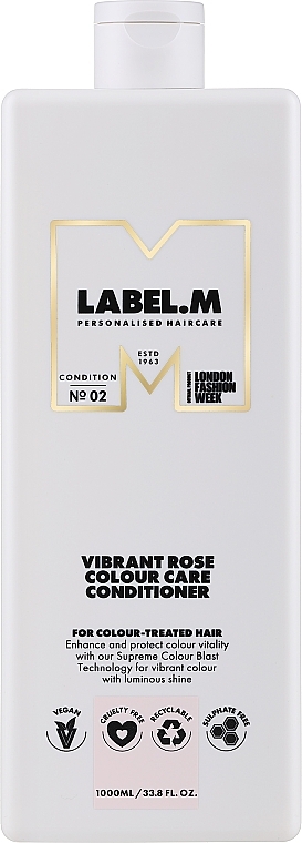 Pflegender Conditioner für gefärbtes Haar - Label.m Professional Vibrant Rose Colour Care Conditioner — Bild N1