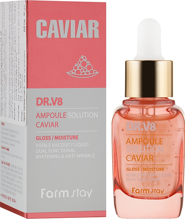 Serum mit Kaviarextrakt - FarmStay DR.V8 Ampoule Solution Caviar — Bild N1