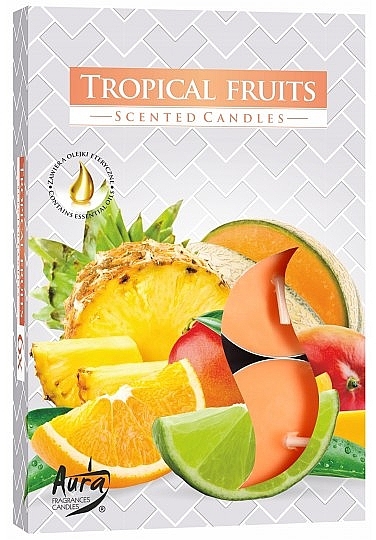 Teekerzen-Set Tropische Früchte - Bispol Tropical Fruits Scented Candles — Bild N1
