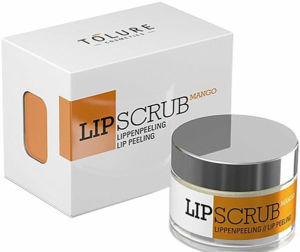 Lippenpeeling mit Zuckerkristallen, Pflanzenölen und Wachsen - Tolure Cosmetics Lip Scrub Mango — Bild N3