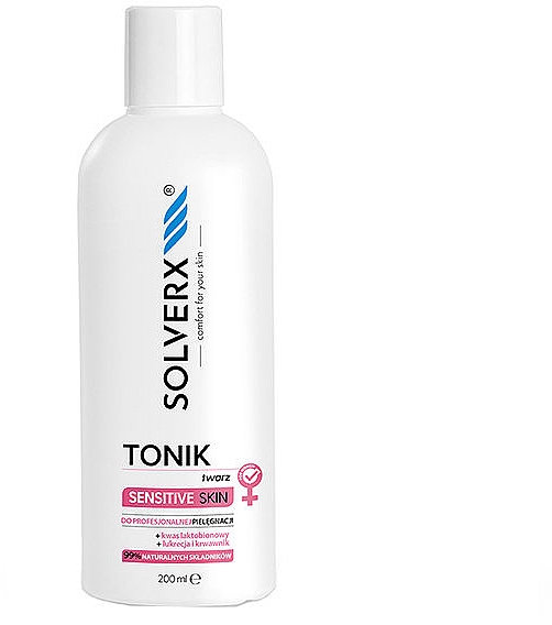 Gesichtswasser mit Lactobionsäure für empfindliche Haut - Solverx Senstive Skin Face Toner — Bild N1