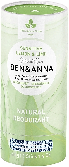 Natürliches Deodorant - Ben & Anna Deo Stick Sensitive Lemon & Lime  — Bild N1