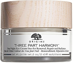 Düfte, Parfümerie und Kosmetik Reparierende und feuchtigkeitsspendende Augengel-Creme für mehr Strahlkraft - Origins Three Part Harmony Day and Night Eye Cream Duo