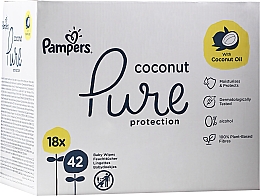 Düfte, Parfümerie und Kosmetik Feuchttücher für Babys Pure Coconut 18x42 St. - Pampers Pure Coconut