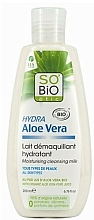 Düfte, Parfümerie und Kosmetik Reinigende Gesichtsmilch mit Aloe Vera - So'Bio Etic Hydra Aloe Vera Moisturising Cleansing Milk