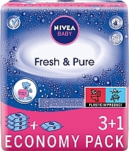 Düfte, Parfümerie und Kosmetik Sanfte erfrischende Feuchttücher für Babys 4x63 St. - Nivea Baby Pure & Fresh