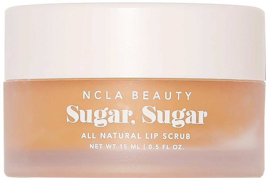 Natürliches Lippenpeeling Pfirsich mit Zucker, Kakaobutter, Sheabutter und Agavennektar - NCLA Beauty Sugar, Sugar Peach Lip Scrub — Bild N2