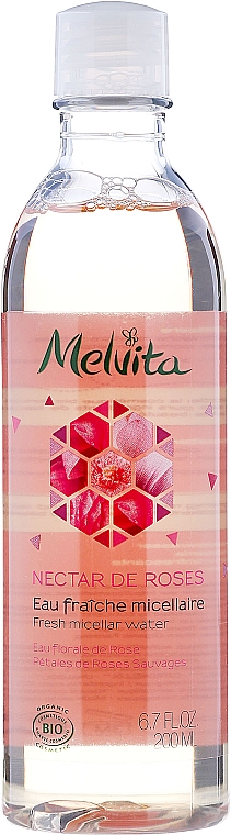 Erfrischendes Mizellenwasser mit Rosenblüten - Melvita Nectar De Rose Fresh Micellar Water