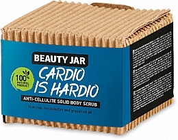 Düfte, Parfümerie und Kosmetik Anti-Cellulite Körperpeeling mit blauem Ton, Kokosbutter und Grapefruitöl - Beauty Jar Cardio Is Hardio Anti-Cellulite Solid Body Scrub