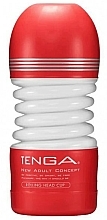 Düfte, Parfümerie und Kosmetik Silikon-Masturbator mit Sanduhrform und Ventilstruktur rot-weiß - Tenga Rolling Head Cup Medium