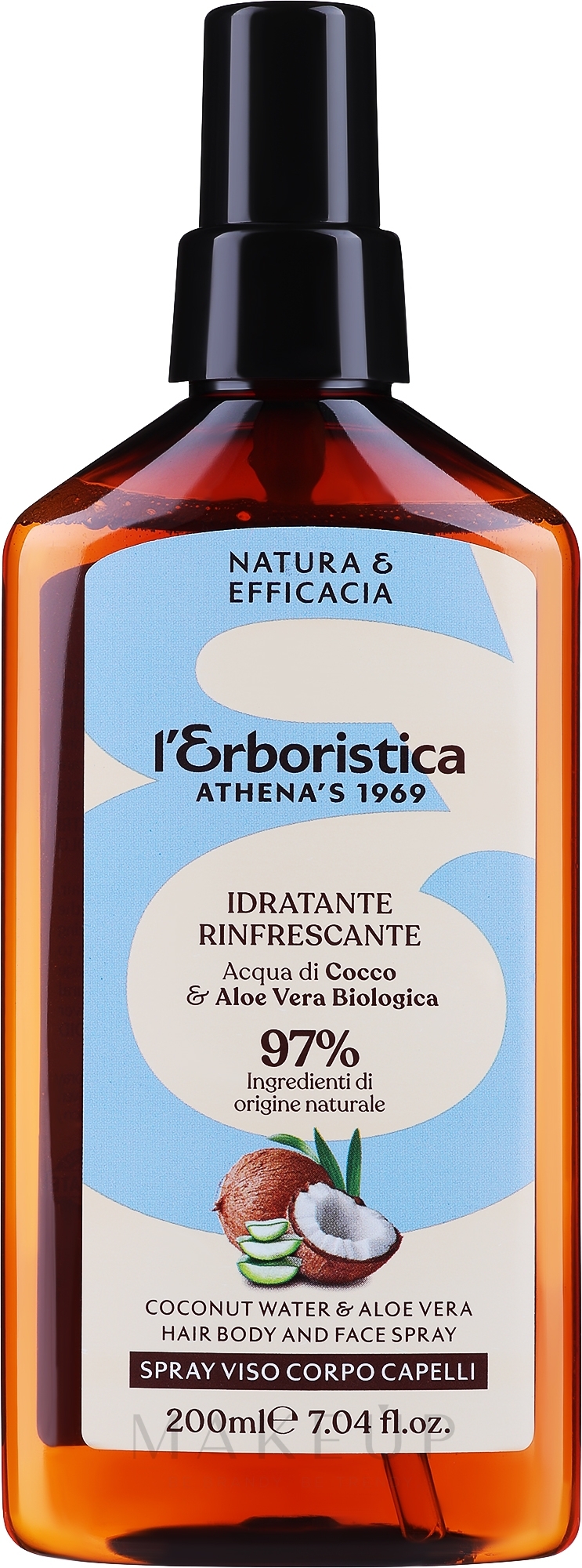 Feuchtigkeitsspray für Gesicht, Körper und Haare - Athena's Erboristica Coconut&Aloe Vera Spray — Bild 200 ml