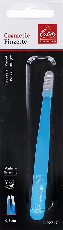 Pinzette schräg 9,5 cm grau - Erbe Solingen — Bild N1